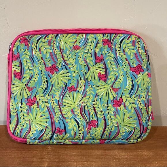 Lilly Pulitzer Padded Neoprene iPad/Tablet Zipper Case Cover "Good To See You" - Picture 2 of 5